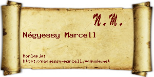Négyessy Marcell névjegykártya