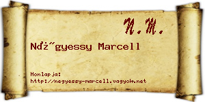 Négyessy Marcell névjegykártya
