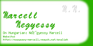 marcell negyessy business card